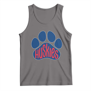 Siberian Husky Fan Paw Tank Top Sports Dog Lover TS12 Deep Heather Print Your Wear