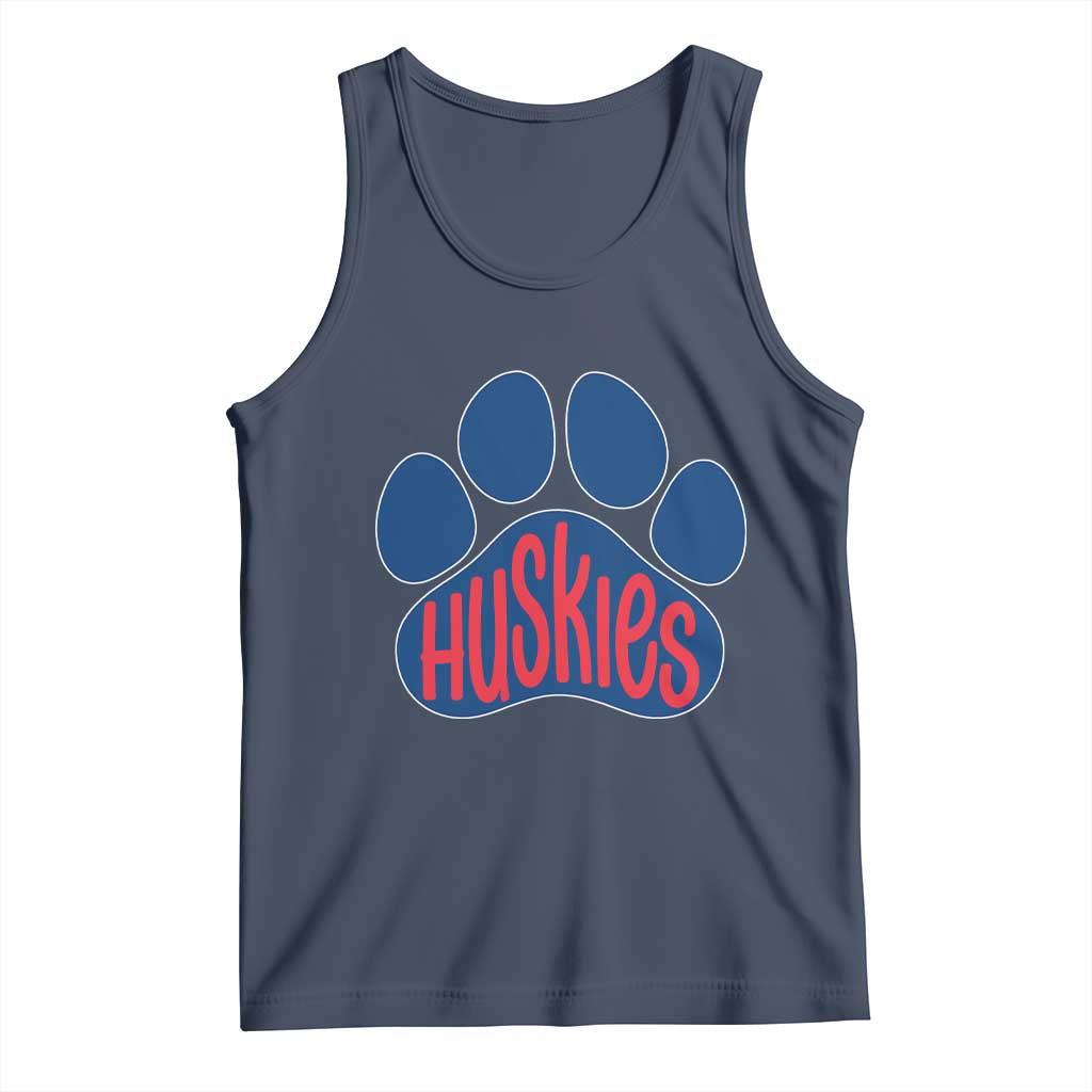 Siberian Husky Fan Paw Tank Top Sports Dog Lover TS12 Navy Print Your Wear