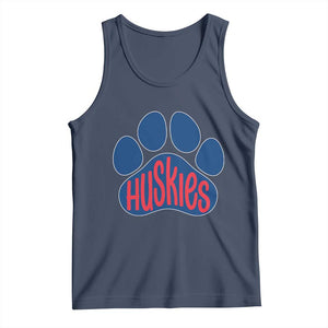 Siberian Husky Fan Paw Tank Top Sports Dog Lover TS12 Navy Print Your Wear