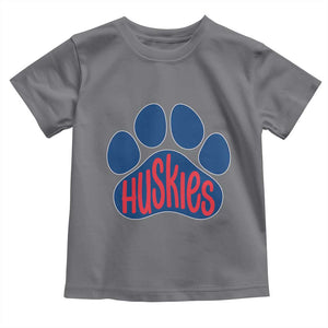 Siberian Husky Fan Paw Toddler T Shirt Sports Dog Lover TS12 Charcoal Print Your Wear
