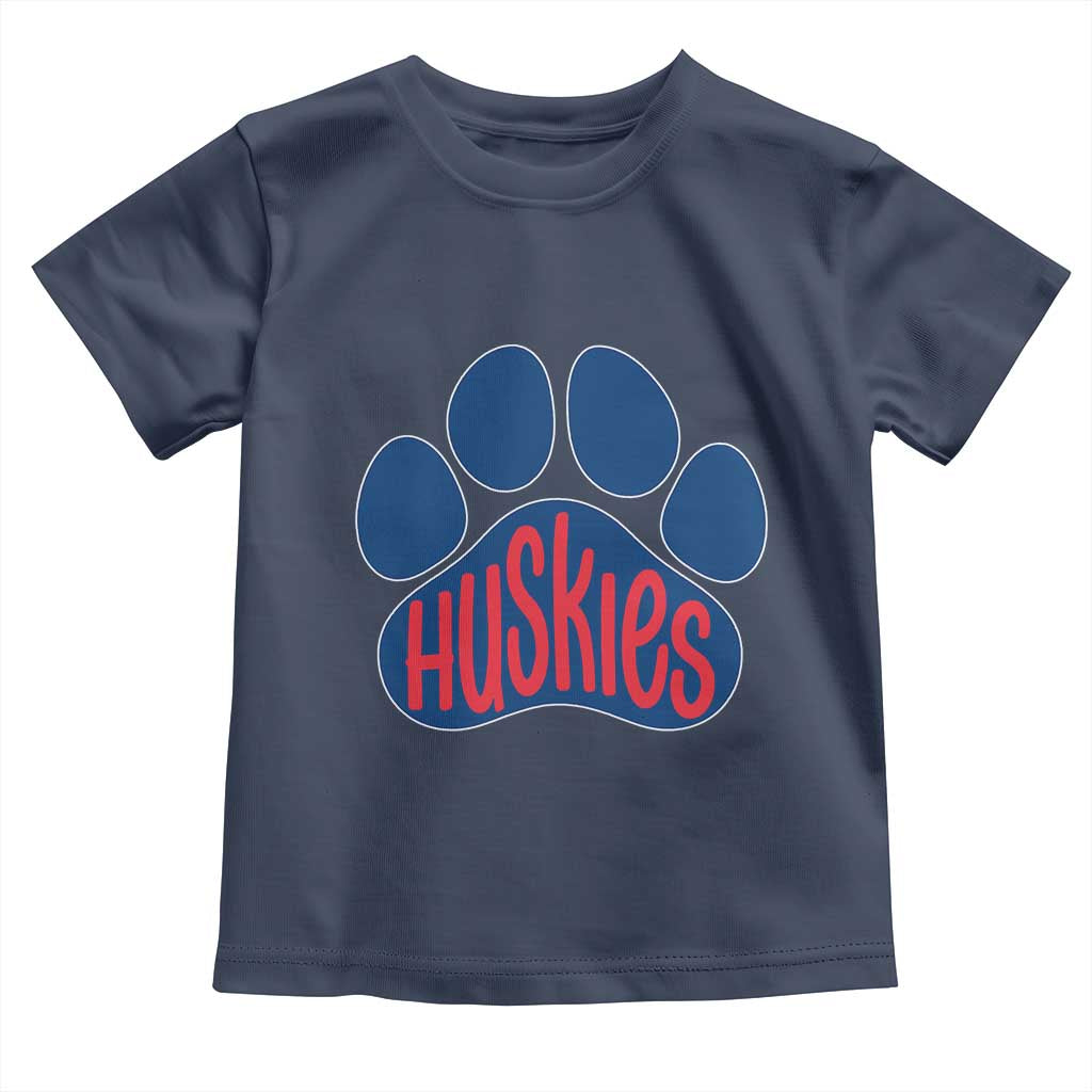 Siberian Husky Fan Paw Toddler T Shirt Sports Dog Lover TS12 Navy Print Your Wear
