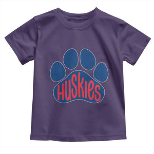 Siberian Husky Fan Paw Toddler T Shirt Sports Dog Lover TS12 Purple Print Your Wear