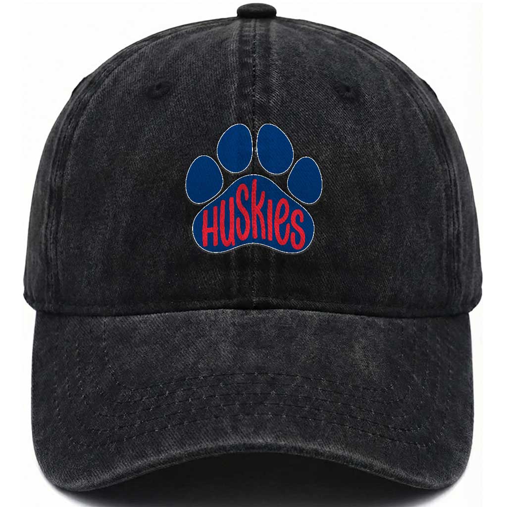Siberian Husky Fan Paw Washed Cotton Baseball Cap Sports Dog Lover TS12 Print Your Wear