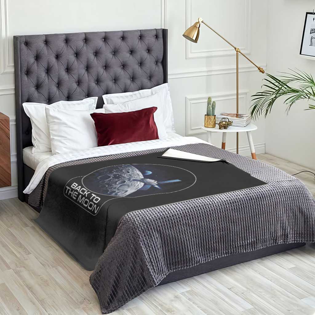 Back To The Moon Throw Blanket Lunar Mission Astronaut Space Lover TS12 Print Your Wear