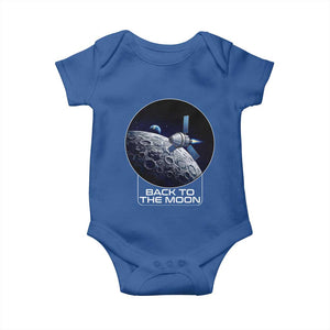 Back To The Moon Baby Onesie Lunar Mission Astronaut Space Lover TS12 Royal Blue Print Your Wear