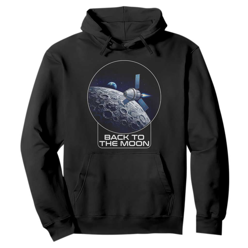Back To The Moon Hoodie Lunar Mission Astronaut Space Lover TS12 Black Print Your Wear