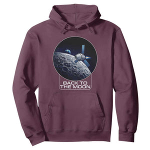 Back To The Moon Hoodie Lunar Mission Astronaut Space Lover TS12 Maroon Print Your Wear