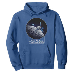 Back To The Moon Hoodie Lunar Mission Astronaut Space Lover TS12 Royal Blue Print Your Wear