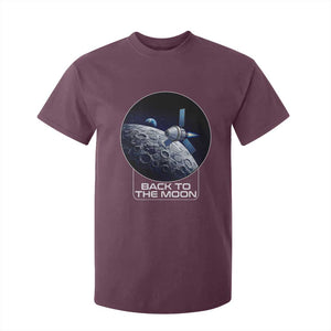 Back To The Moon T Shirt For Kid Lunar Mission Astronaut Space Lover TS12 Maroon Print Your Wear
