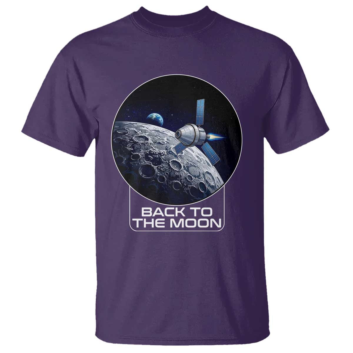 Back To The Moon T Shirt Lunar Mission Astronaut Space Lover TS12 Purple Print Your Wear