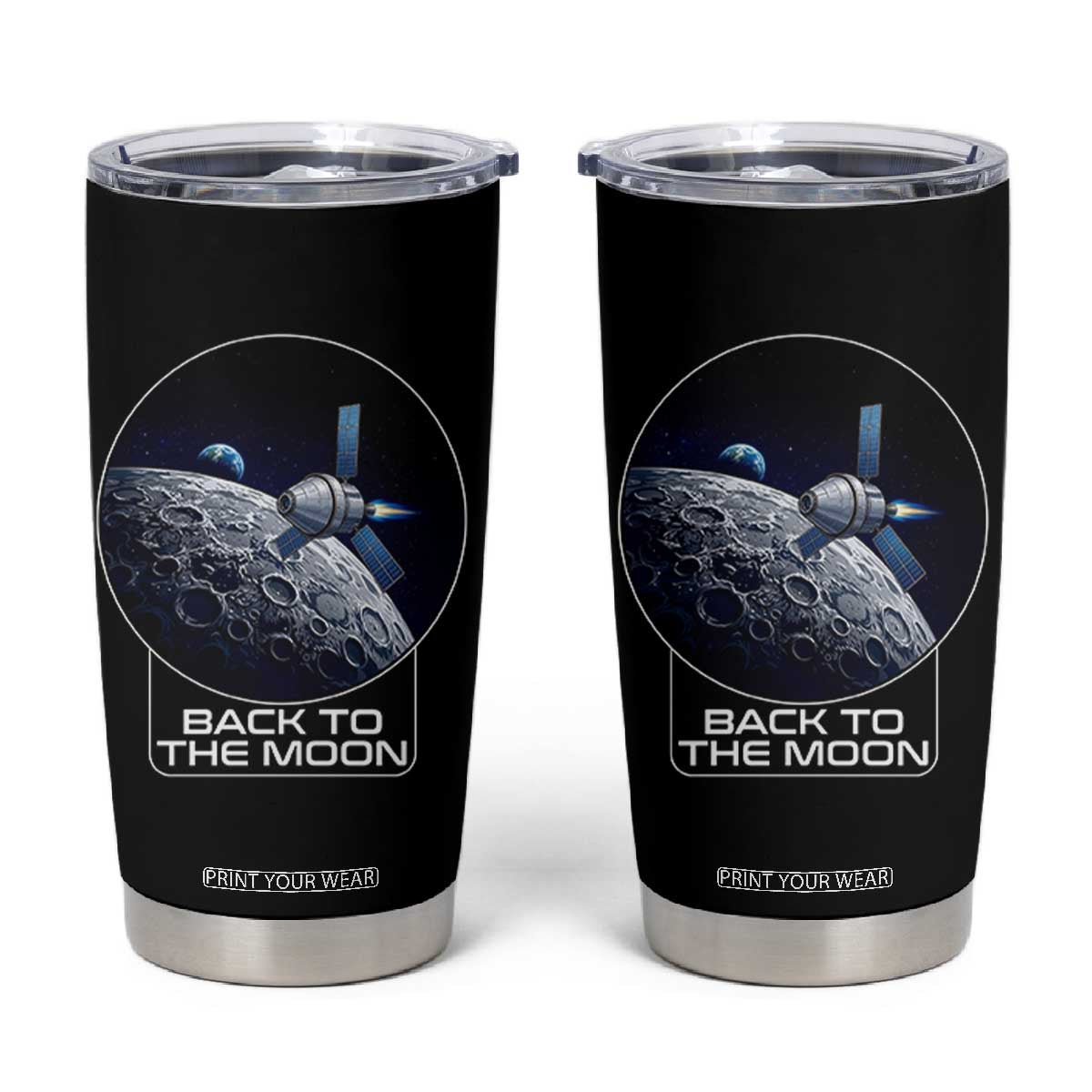 Back To The Moon Tumbler Cup Lunar Mission Astronaut Space Lover TS12 Black Print Your Wear
