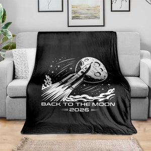 Back To The Moon Throw Blanket Space Exploration Moon Journey 2026 TS12 Print Your Wear