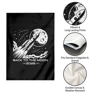 Back To The Moon Garden Flag Space Exploration Moon Journey 2026 TS12 Print Your Wear