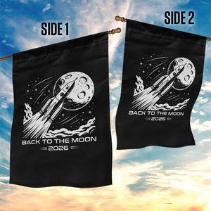 Back To The Moon Garden Flag Space Exploration Moon Journey 2026 TS12 Print Your Wear