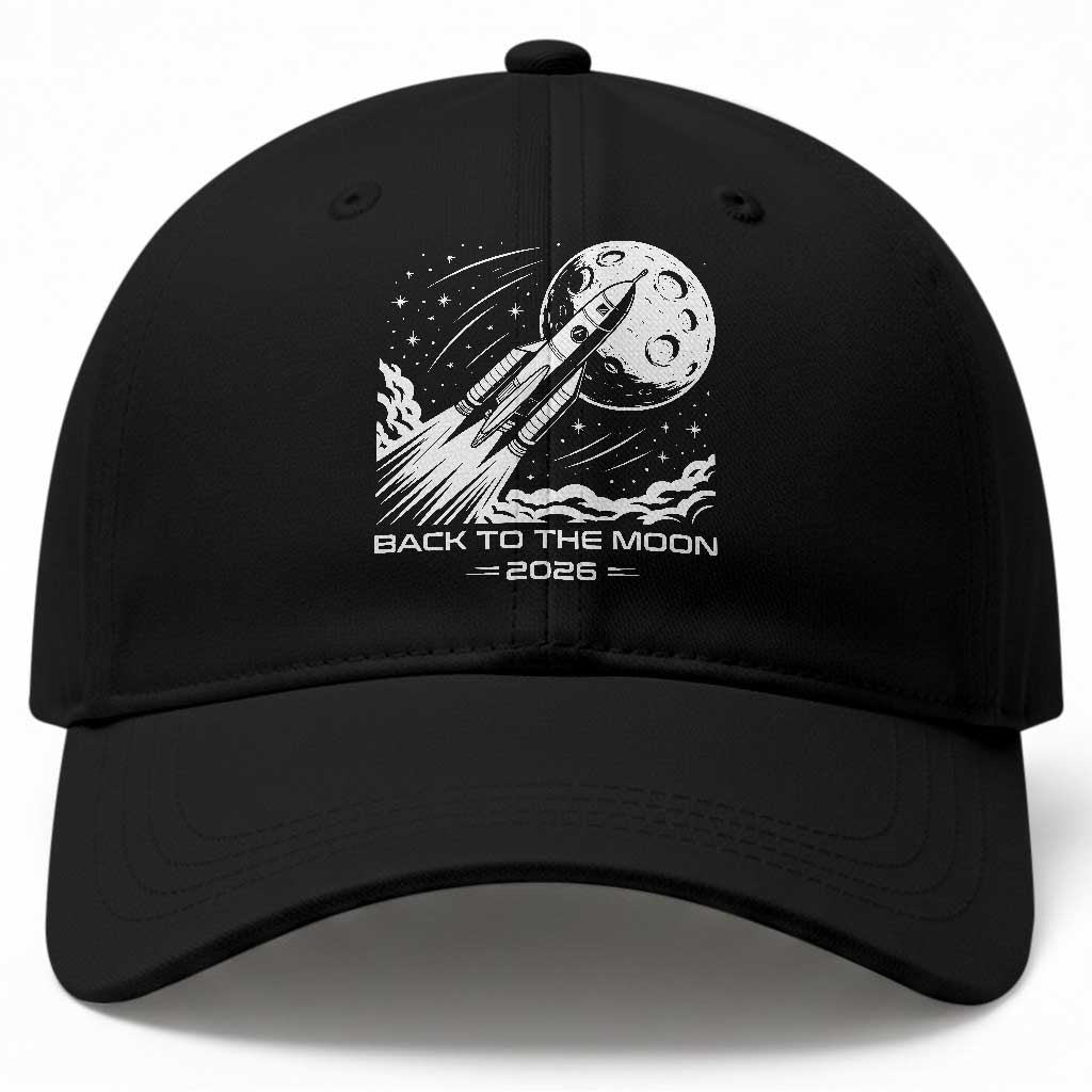 Back To The Moon Baseball Cap Space Exploration Moon Journey 2026 TS12 Print Your Wear