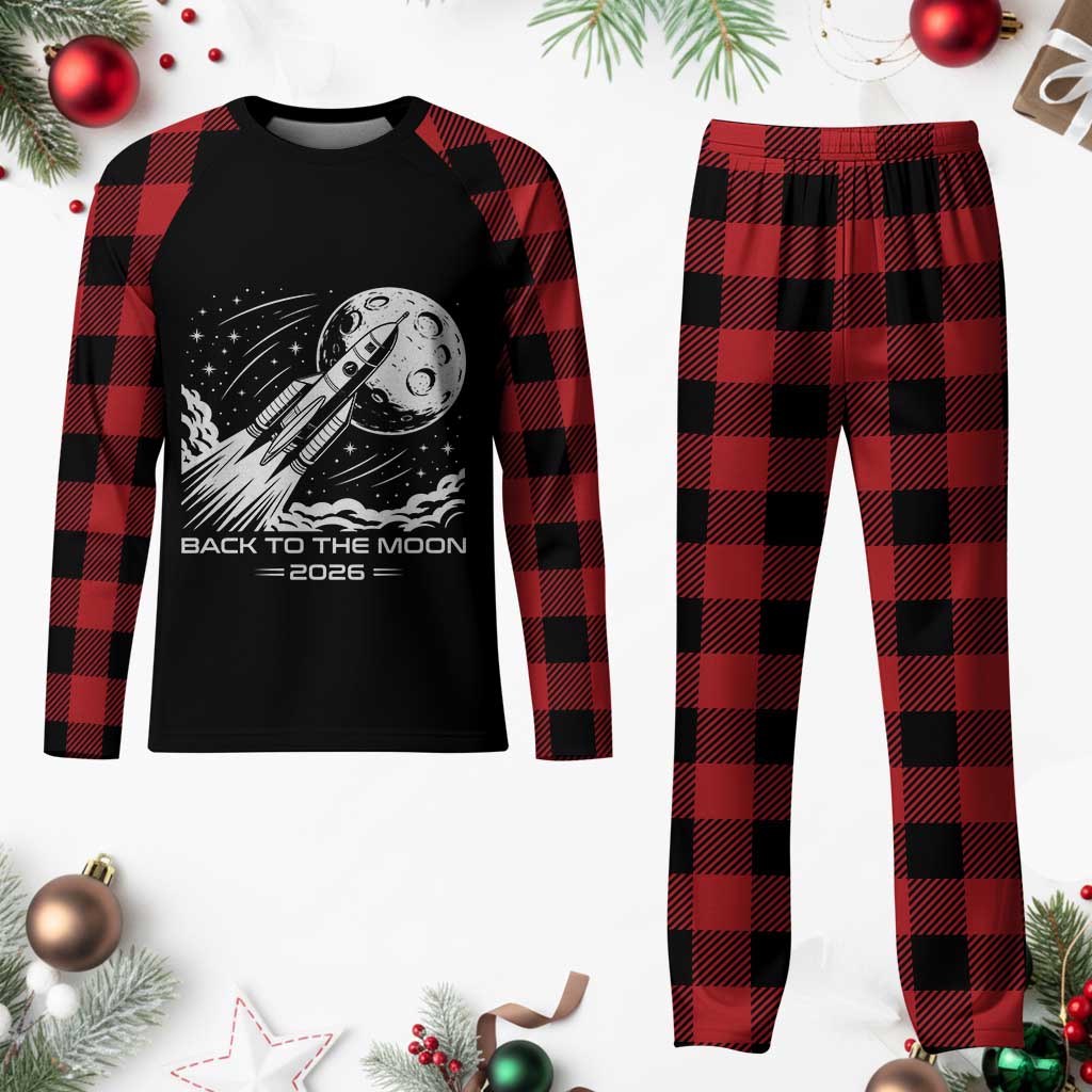 Back To The Moon Plaid Pajama Set Space Exploration Moon Journey 2026 TS12 Buffalo Plaid Print Your Wear