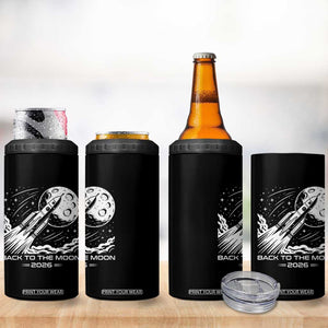 Back To The Moon 4 in 1 Can Cooler Tumbler Space Exploration Moon Journey 2026 TS12 Print Your Wear