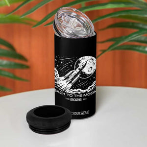 Back To The Moon 4 in 1 Can Cooler Tumbler Space Exploration Moon Journey 2026 TS12 Print Your Wear