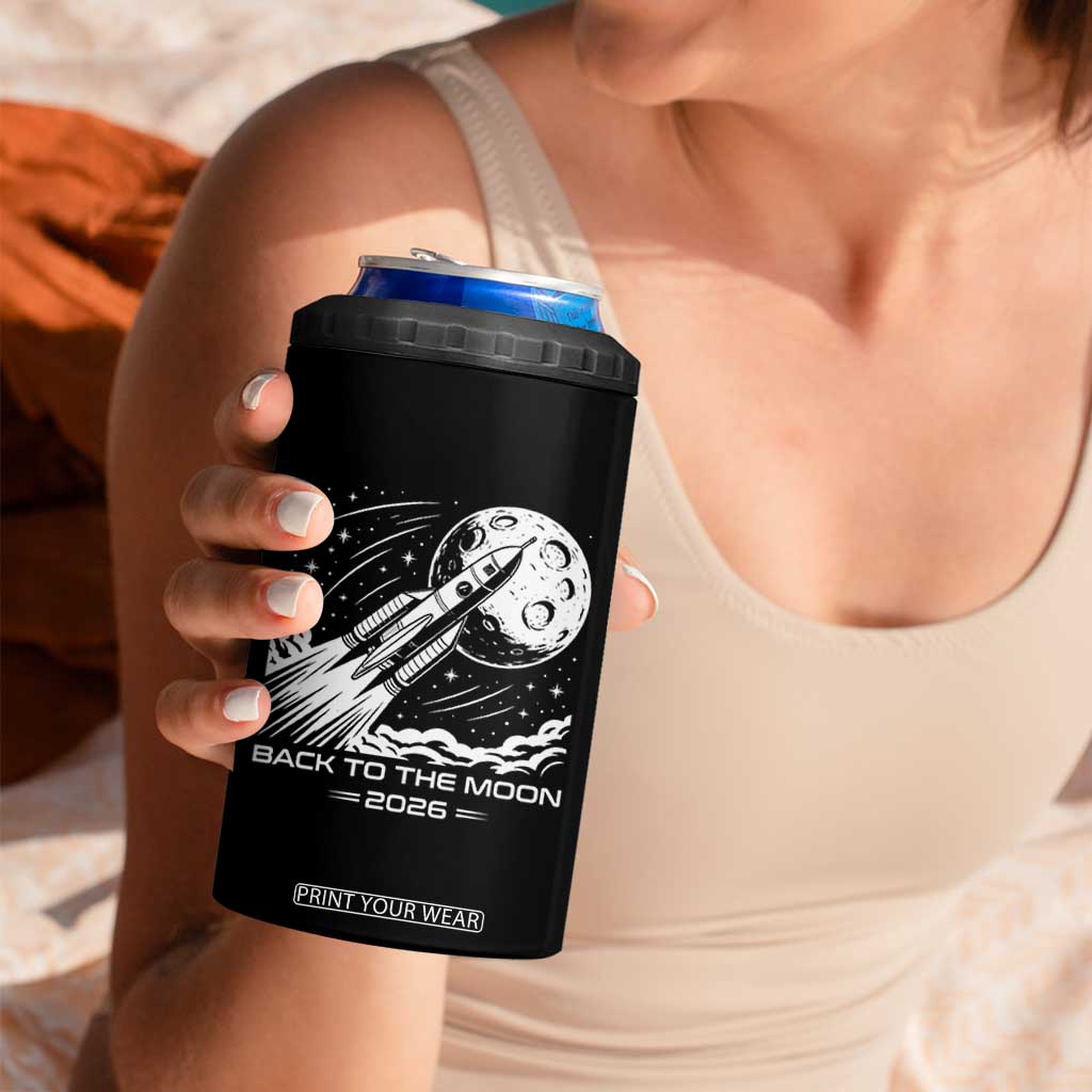 Back To The Moon 4 in 1 Can Cooler Tumbler Space Exploration Moon Journey 2026 TS12 Print Your Wear