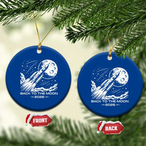 Back To The Moon Ceramic Ornament Space Exploration Moon Journey 2026 TS12 1pc Blue Print Your Wear