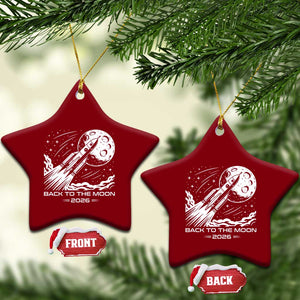 Back To The Moon Ceramic Ornament Space Exploration Moon Journey 2026 TS12 Print Your Wear