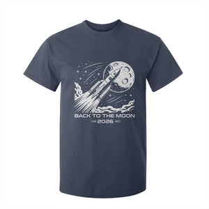 Back To The Moon T Shirt For Kid Space Exploration Moon Journey 2026 TS12 Navy Print Your Wear