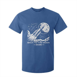Back To The Moon T Shirt For Kid Space Exploration Moon Journey 2026 TS12 Royal Blue Print Your Wear