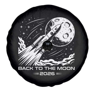 Back To The Moon Spare Tire Cover Space Exploration Moon Journey 2026 TS12 Print Your Wear