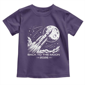 Back To The Moon Toddler T Shirt Space Exploration Moon Journey 2026 TS12 Purple Print Your Wear