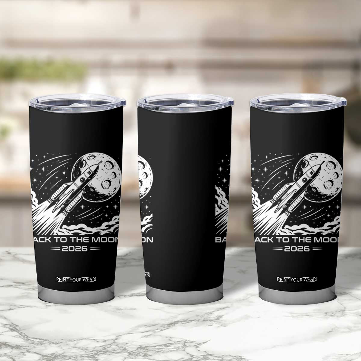 Back To The Moon Tumbler Cup Space Exploration Moon Journey 2026 TS12 Print Your Wear