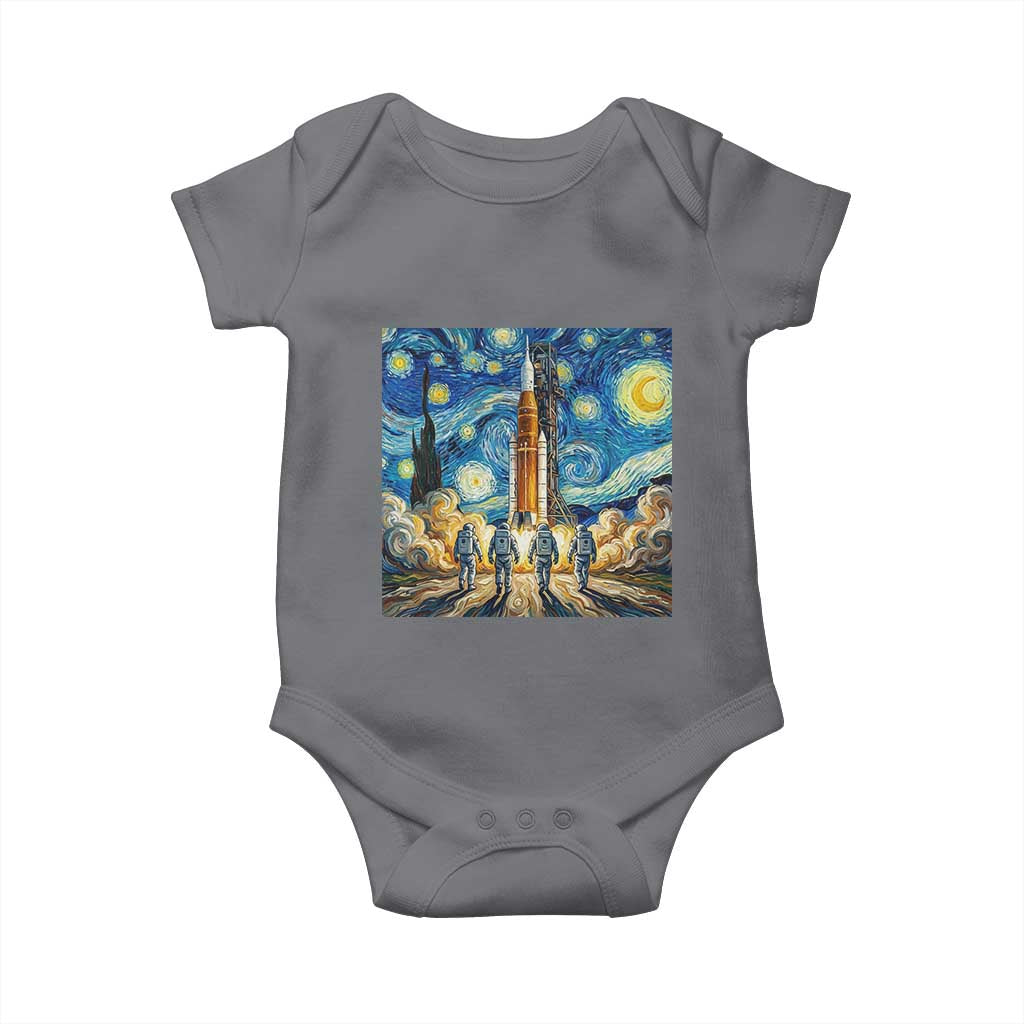 Lunar Mission Astronaut Starry Night Baby Onesie Space Lover Gift TS12 Charcoal Print Your Wear