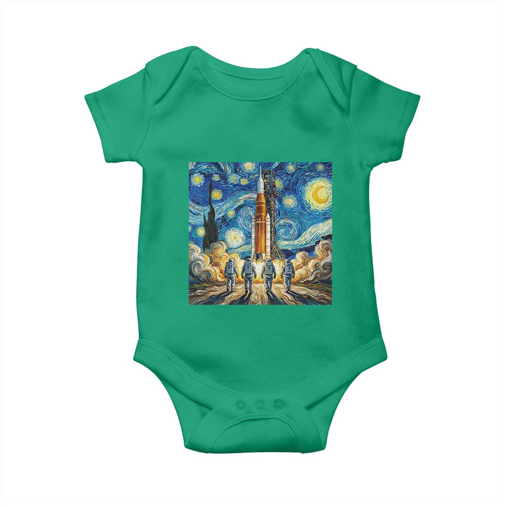 Lunar Mission Astronaut Starry Night Baby Onesie Space Lover Gift TS12 Irish Green Print Your Wear