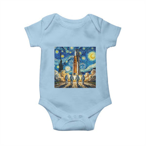 Lunar Mission Astronaut Starry Night Baby Onesie Space Lover Gift TS12 Light Blue Print Your Wear