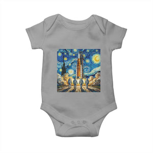 Lunar Mission Astronaut Starry Night Baby Onesie Space Lover Gift TS12 Sport Gray Print Your Wear