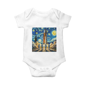 Lunar Mission Astronaut Starry Night Baby Onesie Space Lover Gift TS12 White Print Your Wear
