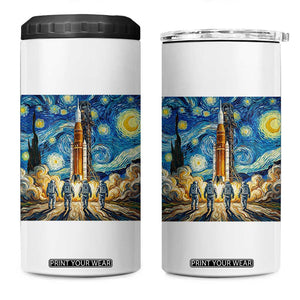 Lunar Mission Astronaut Starry Night 4 in 1 Can Cooler Tumbler Space Lover Gift TS12 One Size: 16 oz White Print Your Wear
