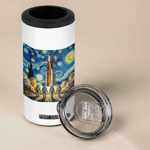 Lunar Mission Astronaut Starry Night 4 in 1 Can Cooler Tumbler Space Lover Gift TS12 Print Your Wear