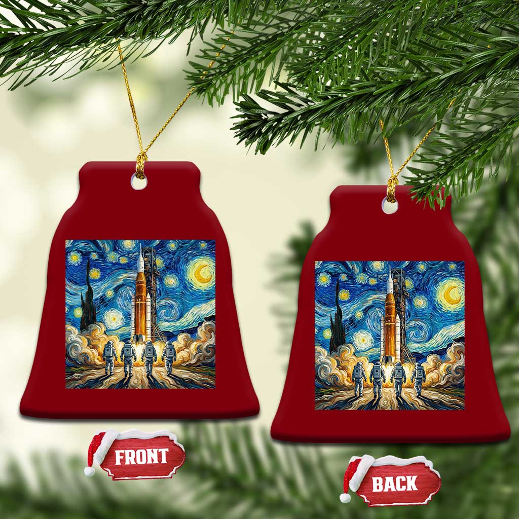 Lunar Mission Astronaut Starry Night Ceramic Ornament Space Lover Gift TS12 Print Your Wear