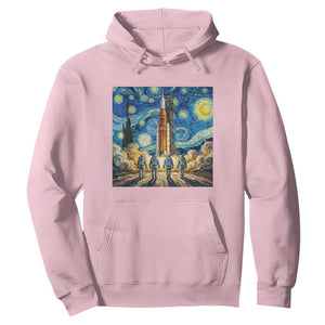 Lunar Mission Astronaut Starry Night Hoodie Space Lover Gift TS12 Light Pink Print Your Wear
