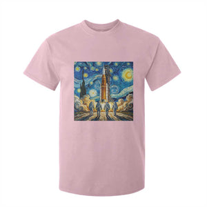 Lunar Mission Astronaut Starry Night T Shirt For Kid Space Lover Gift TS12 Light Pink Print Your Wear