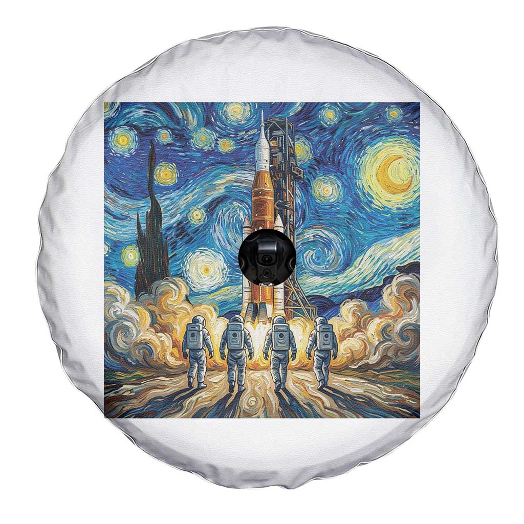 Lunar Mission Astronaut Starry Night Spare Tire Cover Space Lover Gift TS12 Print Your Wear