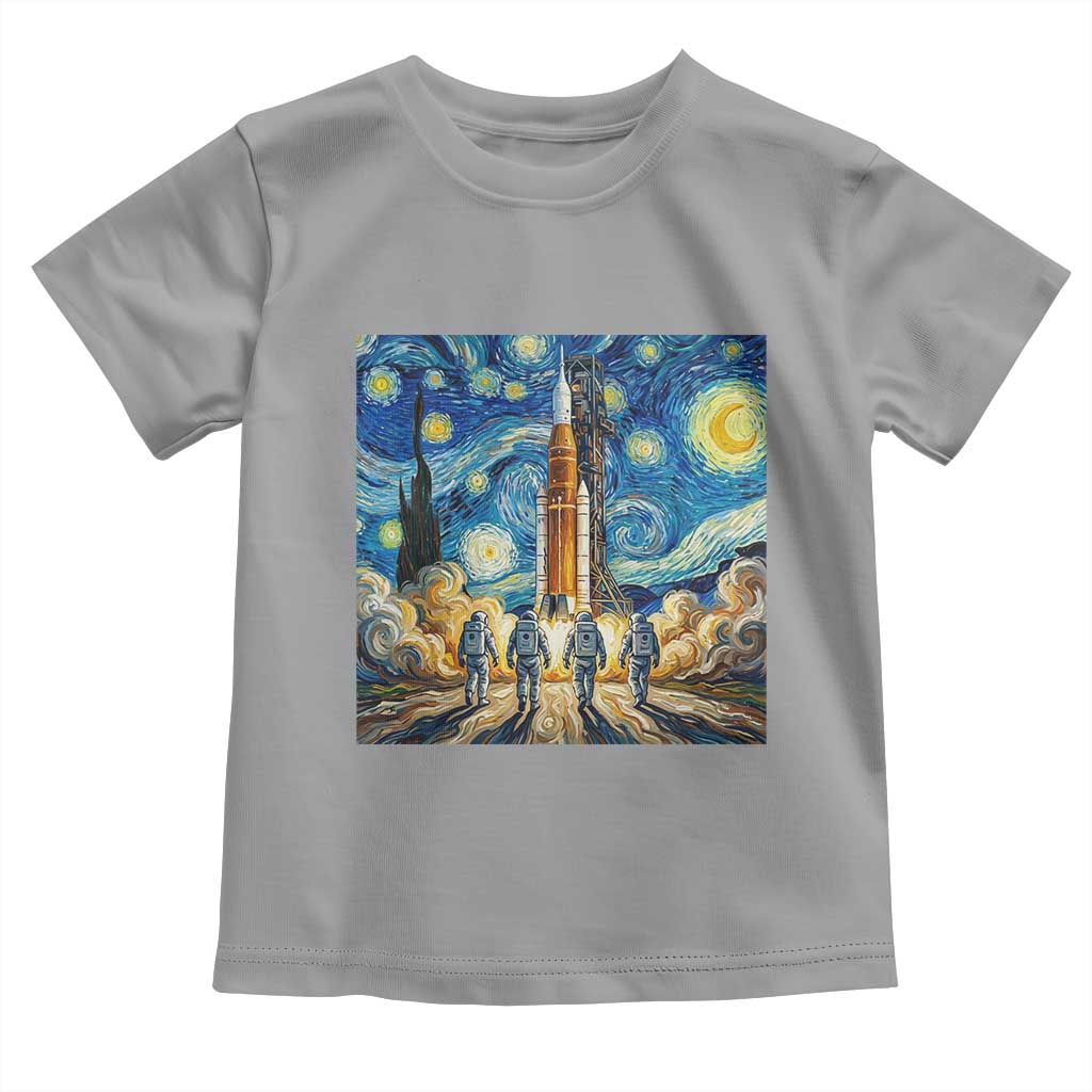 Lunar Mission Astronaut Starry Night Toddler T Shirt Space Lover Gift TS12 Sport Gray Print Your Wear