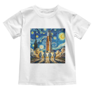 Lunar Mission Astronaut Starry Night Toddler T Shirt Space Lover Gift TS12 White Print Your Wear