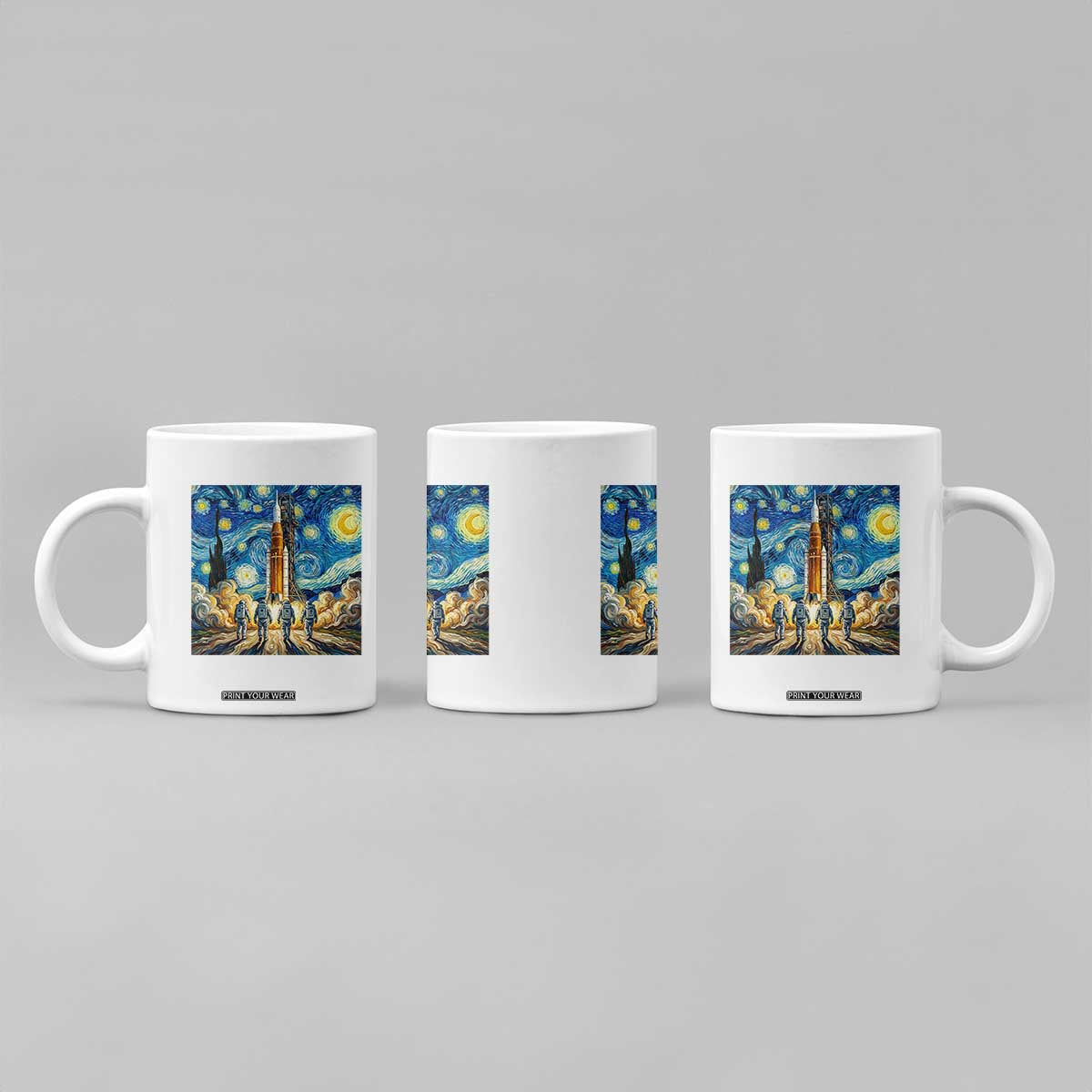 Lunar Mission Astronaut Starry Night Coffee Mug Space Lover Gift TS12 Print Your Wear