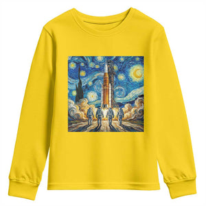 Lunar Mission Astronaut Starry Night Youth Sweatshirt Space Lover Gift TS12 Daisy Print Your Wear