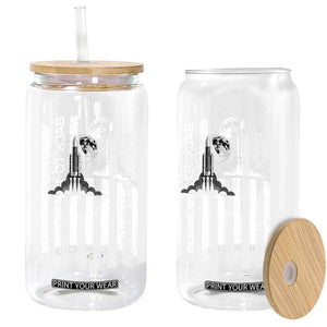 Patriotic American Pride Astronaut Lunar Mission Glass Can Back To The Moon TS12 Print Your Wear