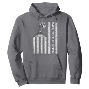 Patriotic American Pride Astronaut Lunar Mission Hoodie Back To The Moon TS12 Charcoal Print Your Wear