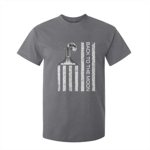 Patriotic American Pride Astronaut Lunar Mission T Shirt For Kid Back To The Moon TS12 Charcoal Print Your Wear