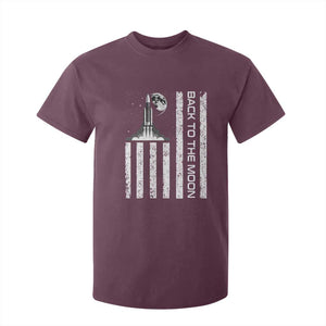 Patriotic American Pride Astronaut Lunar Mission T Shirt For Kid Back To The Moon TS12 Maroon Print Your Wear
