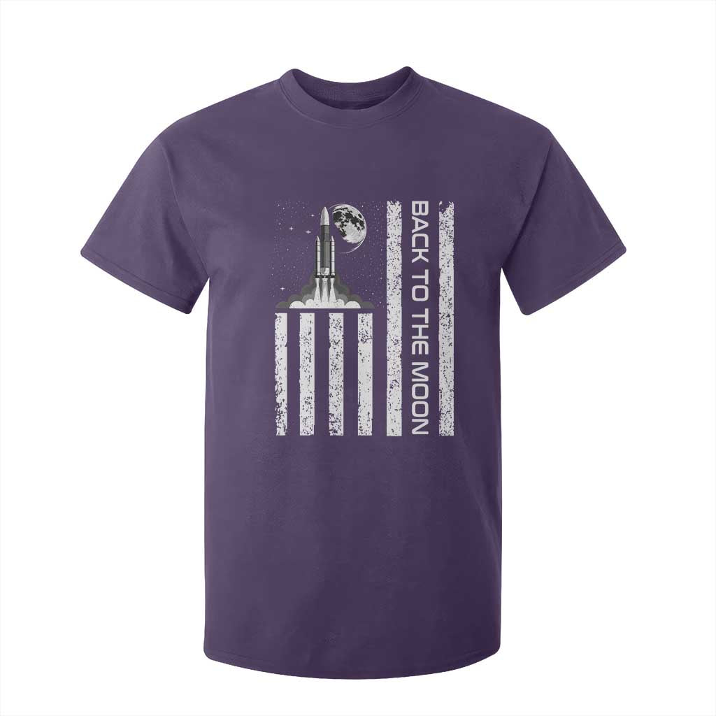 Patriotic American Pride Astronaut Lunar Mission T Shirt For Kid Back To The Moon TS12 Purple Print Your Wear